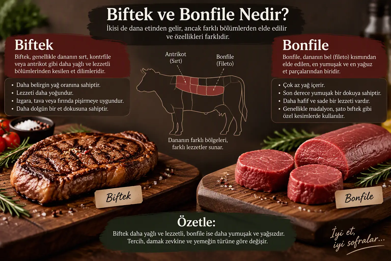 Biftek ve Bonfile Nedir?